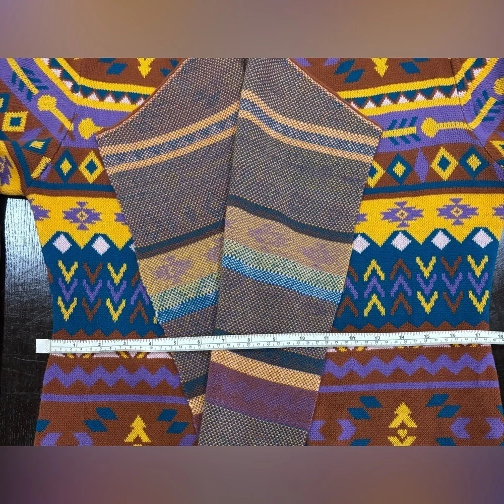 Savanna Jane Boho Western Country Aztec Oversized Cardigan Sweater Size Small